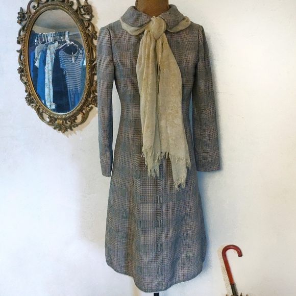 *SOLD* Adele Simpson for Dayton's Oval Room 1960s vintage tartan shirt dress - Picture 2 of 12